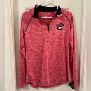Colosseum Red Heather Athletic UGA Pullover